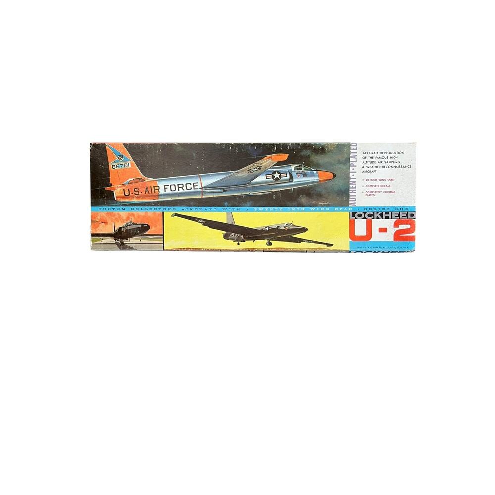 Vintage 1962 HAWK CHROME Lockheed U-2 1:48 SCALE KIT #300-300 NEW OPEN BOX!